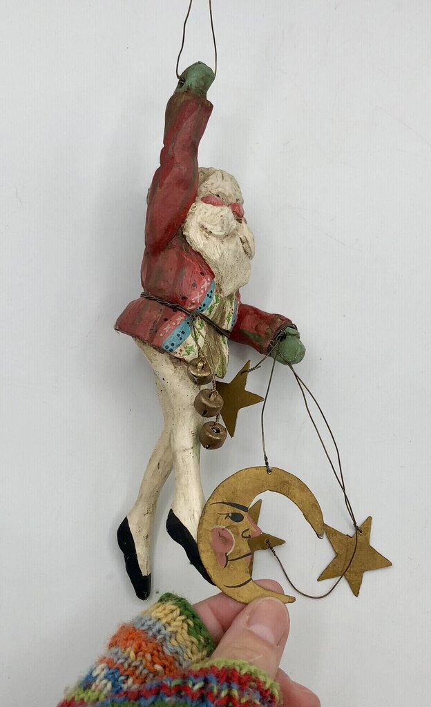 Vtg 1980s/90s House of Hatten Celestial Santa Elf Ornament /b