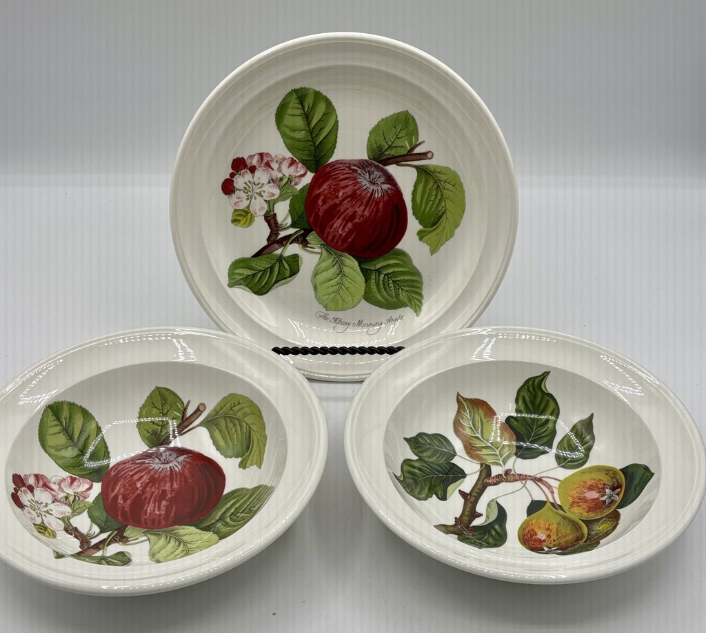 Set of 2 Bowls & 1 Salad Plate Portmeirion Pomona /j