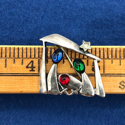 Silpada Sterling Silver Holy Family Christmas Brooch /b