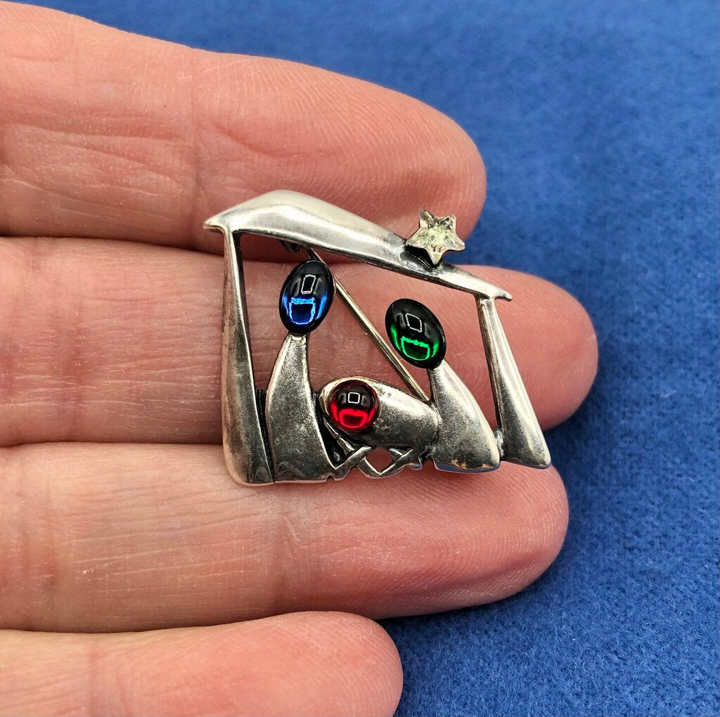 Silpada Sterling Silver Holy Family Christmas Brooch /b