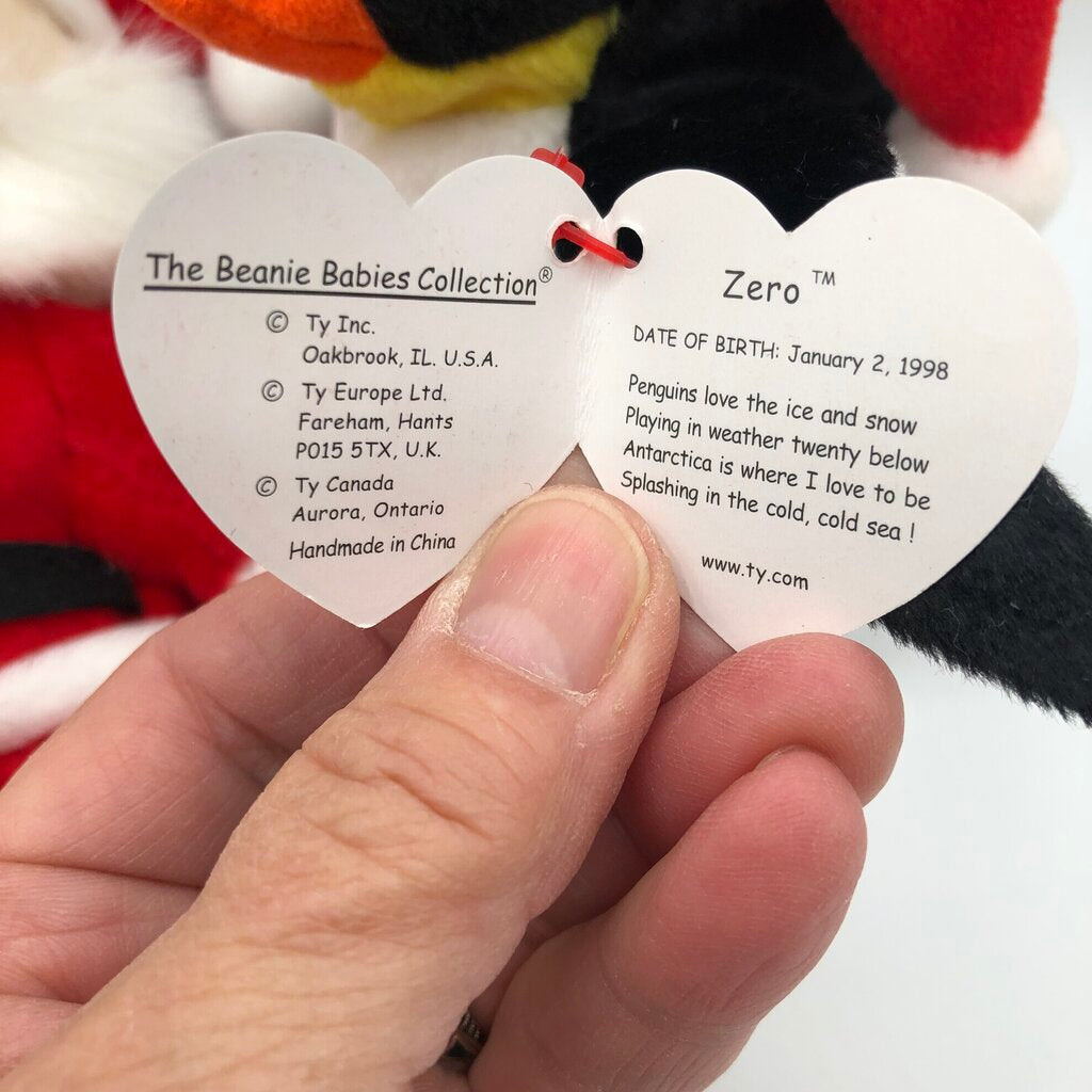 1998 Trio of Christmas Beanie Babies Teddy/ Santa/ Penguin /b