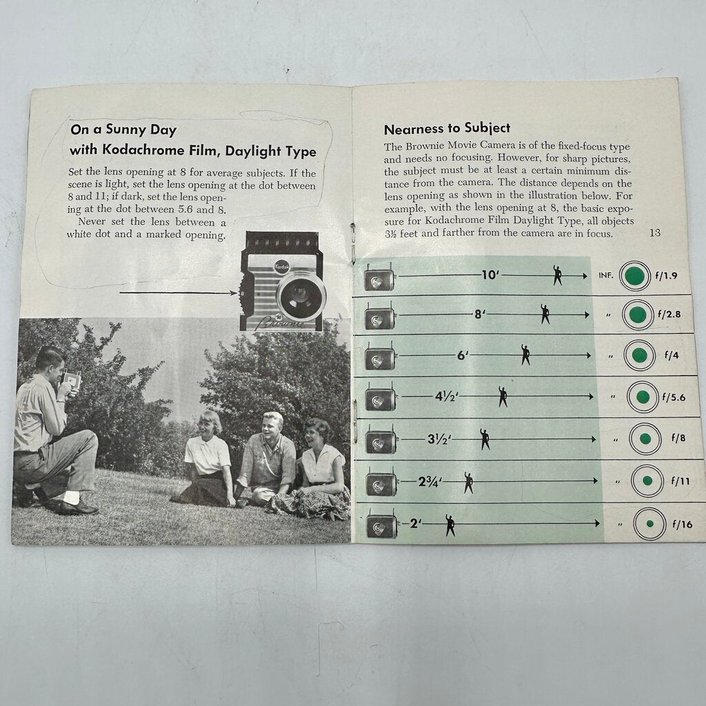 Vintage Kodak Brownie Movie Camera w/Box & Instructions AS IS /cb