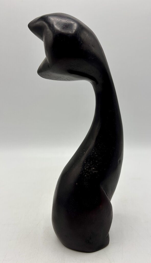 Charming Carved Ironwood MCM Cat /j