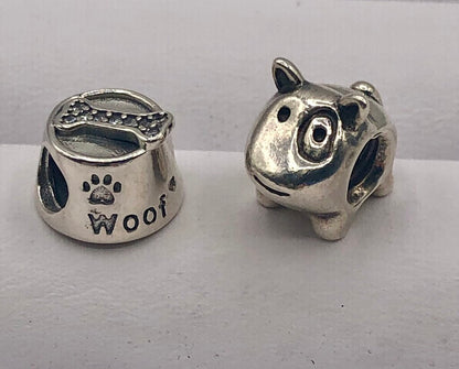 Set of 3 Pandora 925 Sterling Dog Themed Charms /b