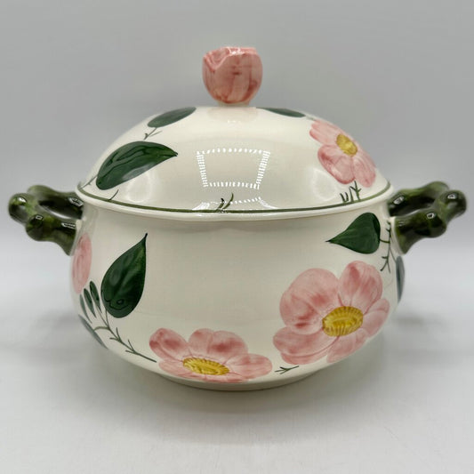 Villeroy & Boch Wilde Rose Covered Vegetable Bowl/Soup Terrine w/Notched Lid Made In Germany /cb