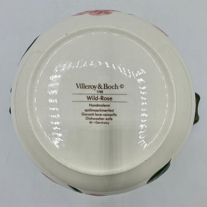 Villeroy & Boch Wilde Rose Covered Vegetable Bowl/Soup Terrine w/Notched Lid Made In Germany /cb
