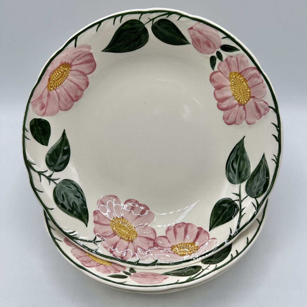 Set of 3 Villeroy & Boch Wilde Rose 8 Inch Soup/Pasta Bowls Made In Germany /cb