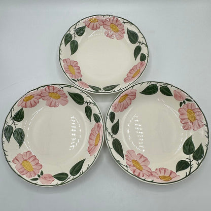 Set of 3 Villeroy & Boch Wilde Rose 8 Inch Soup/Pasta Bowls Made In Germany /cb