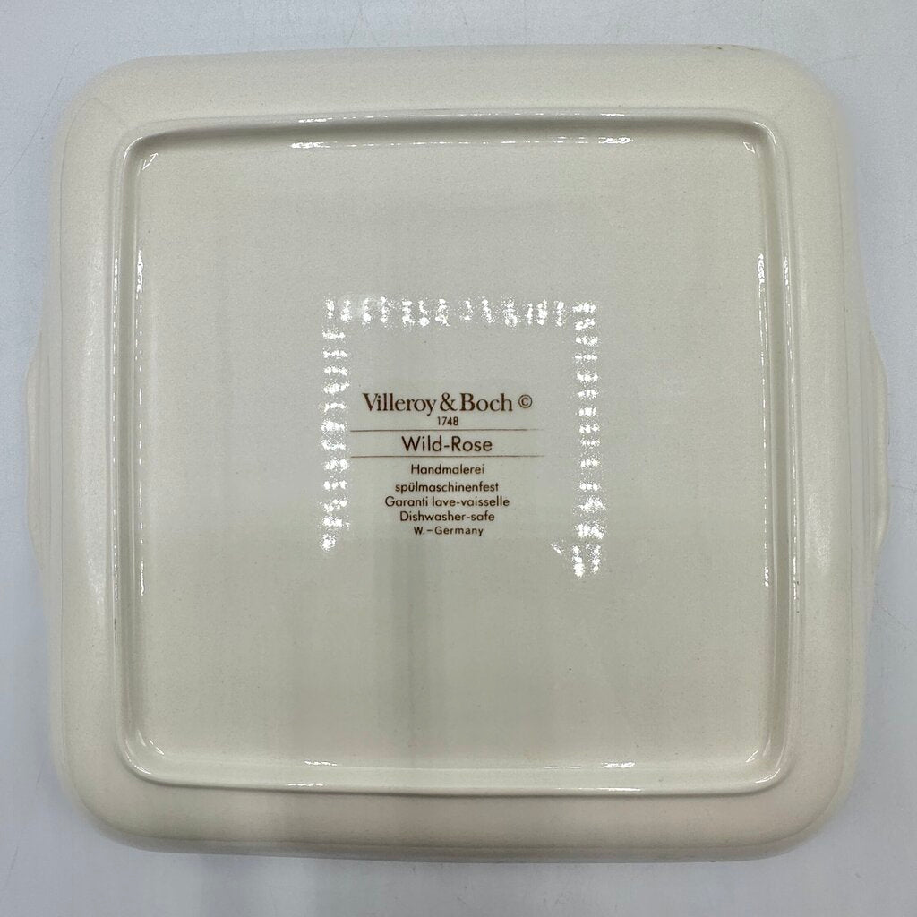 Villeroy & Boch Wilde Rose Cake Plate and Butter Tray Set/2 Made In Germany /cb