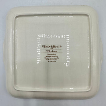 Villeroy & Boch Wilde Rose Cake Plate and Butter Tray Set/2 Made In Germany /cb