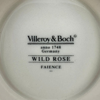 Villeroy & Boch Wild Rose Gravy Boat w/Attached Underplate Made In Germany /cb