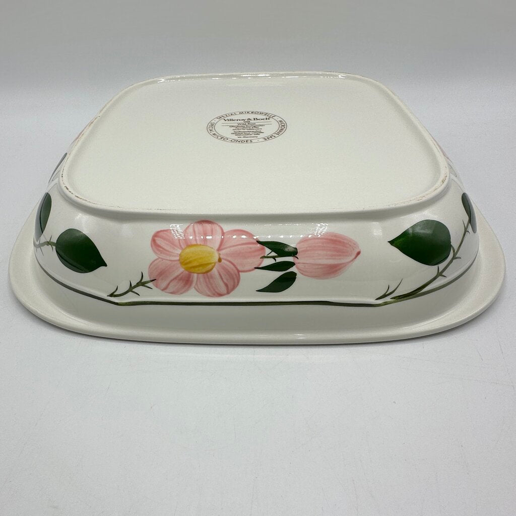 Villeroy & Boch Wild Rose Square 10” Casserole Dish Made In Germany /cb