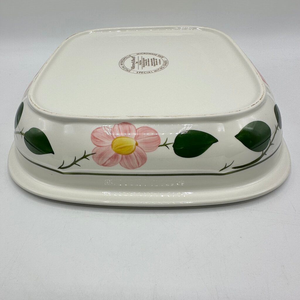 Villeroy & Boch Wild Rose Square 10” Casserole Dish Made In Germany /cb