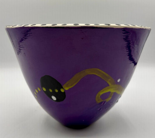 Art Pottery Bowl Contemporary Signed /j