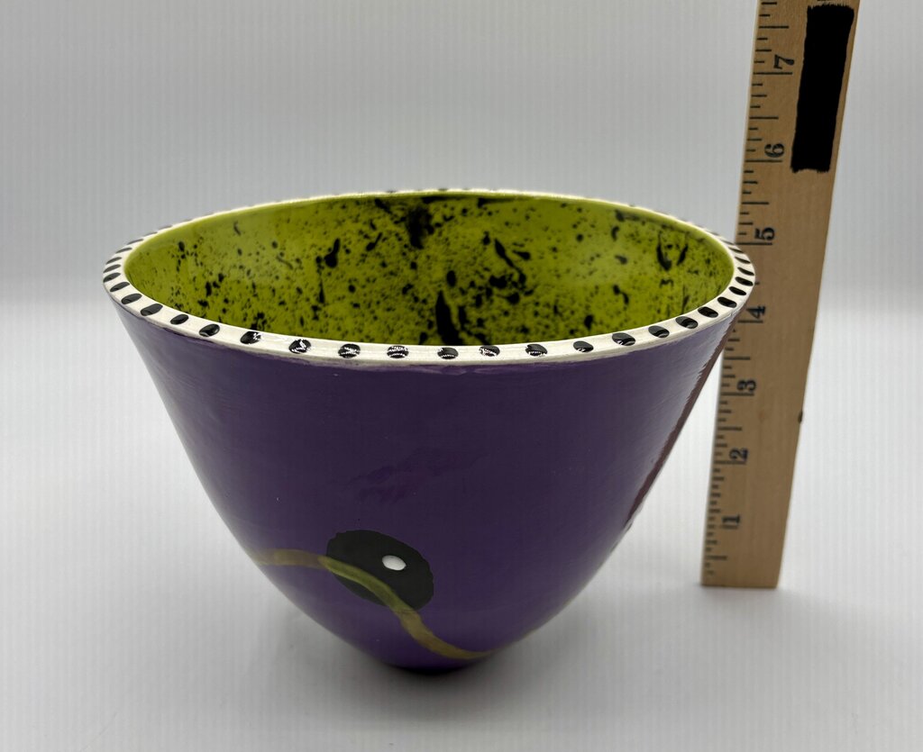 Art Pottery Bowl Contemporary Signed /j
