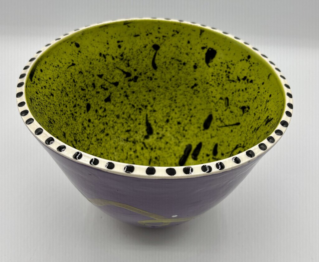 Art Pottery Bowl Contemporary Signed /j