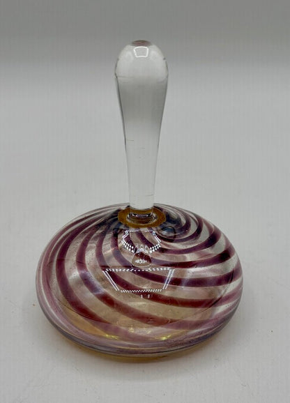 Glass Swirled Perfume Bottle With Dabber