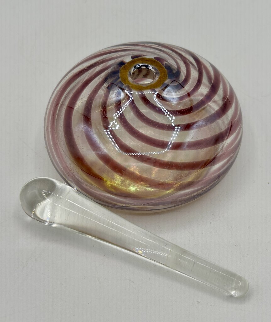 Glass Swirled Perfume Bottle With Dabber