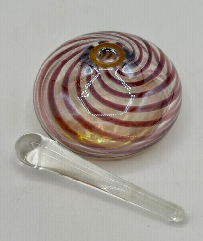 Glass Swirled Perfume Bottle With Dabber