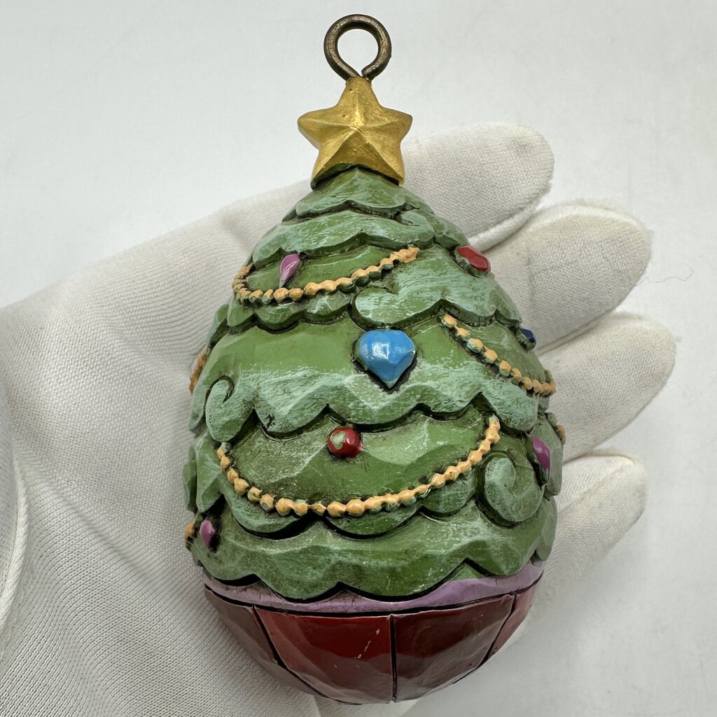 Set of 9 Jim Shore Heartwood Creek Hanging Christmas Ornaments Santa Tree Snowman Wreath Baubles /cb