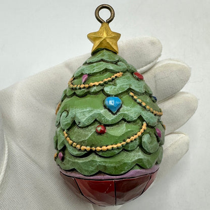 Set of 9 Jim Shore Heartwood Creek Hanging Christmas Ornaments Santa Tree Snowman Wreath Baubles /cb