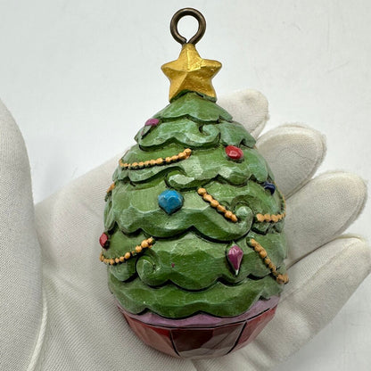 Set of 9 Jim Shore Heartwood Creek Hanging Christmas Ornaments Santa Tree Snowman Wreath Baubles /cb