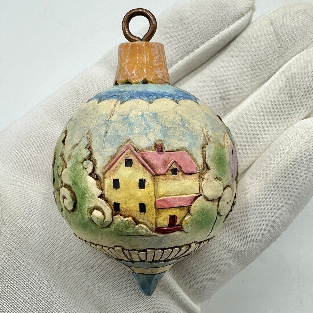 Set of 9 Jim Shore Heartwood Creek Hanging Christmas Ornaments Santa Tree Snowman Wreath Baubles /cb