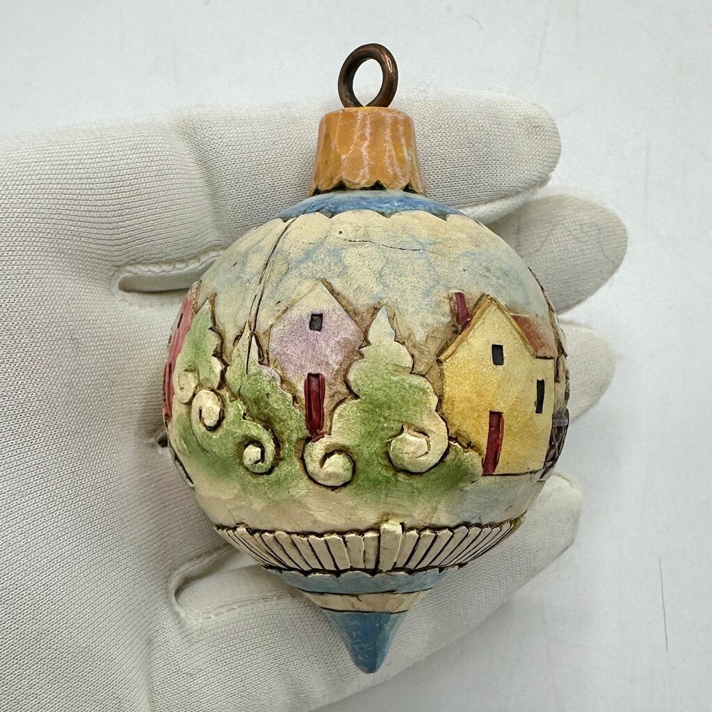 Set of 9 Jim Shore Heartwood Creek Hanging Christmas Ornaments Santa Tree Snowman Wreath Baubles /cb