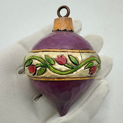 Set of 9 Jim Shore Heartwood Creek Hanging Christmas Ornaments Santa Tree Snowman Wreath Baubles /cb