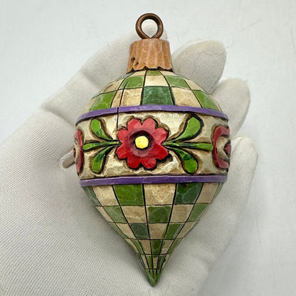 Set of 9 Jim Shore Heartwood Creek Hanging Christmas Ornaments Santa Tree Snowman Wreath Baubles /cb