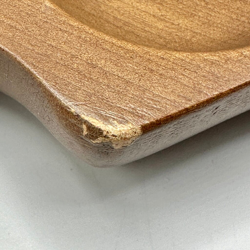 Vintage Wooden Christmas Tree Shaped Divided Snack Tray /cb