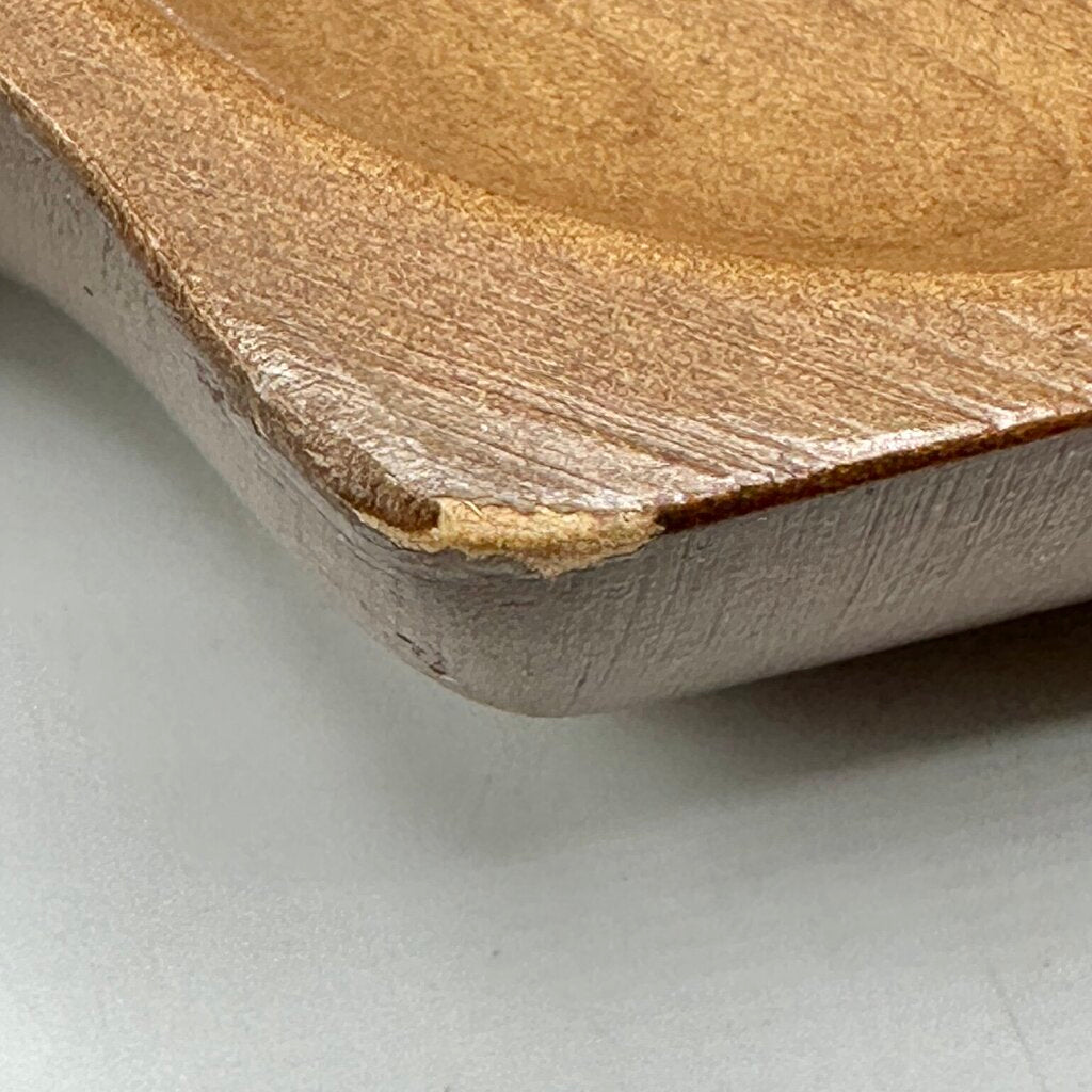 Vintage Wooden Christmas Tree Shaped Divided Snack Tray /cb