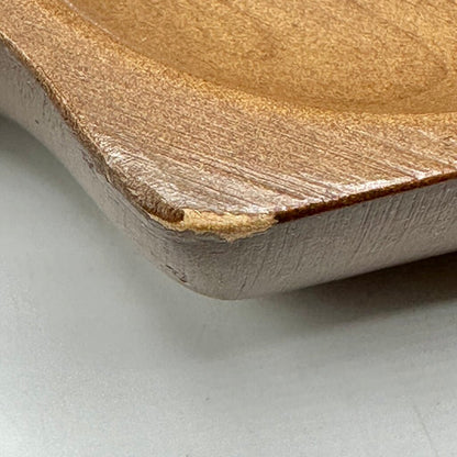 Vintage Wooden Christmas Tree Shaped Divided Snack Tray /cb