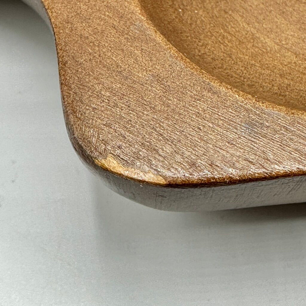 Vintage Wooden Christmas Tree Shaped Divided Snack Tray /cb