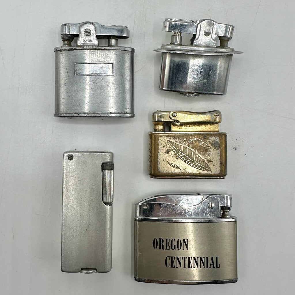 Lot of 5 Vintage Lighters Rolex, Ronson, Gray, Kreisler AS IS For Parts and Repair /cb
