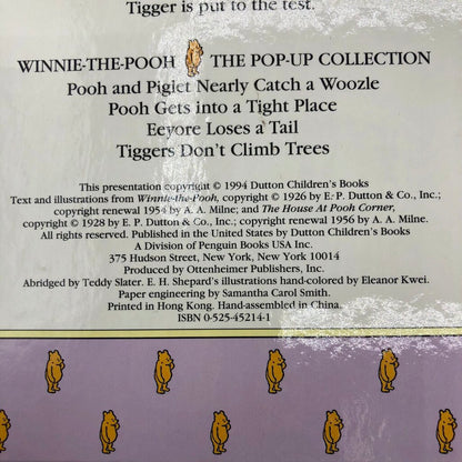 4 Volume Set 1994 Winnie The Pooh Pop Up Books /b