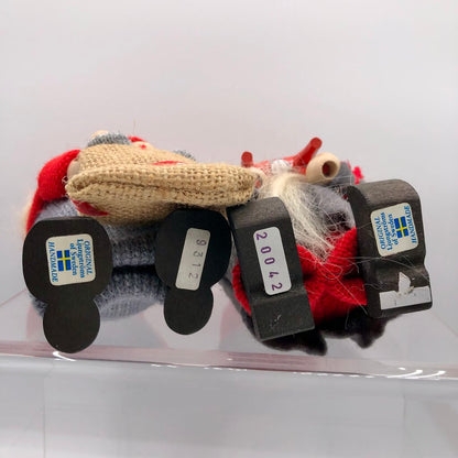 2 Original Ljungströms of Sweden Tomte Elfin/ Santa Figures w/ Horse & Baby Tomte /b