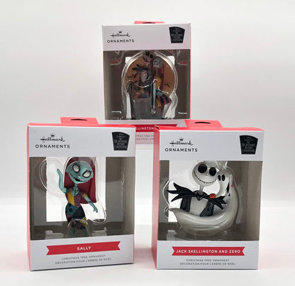 3 Hallmark Tim Burton Jack Skellington Tree Ornaments /b