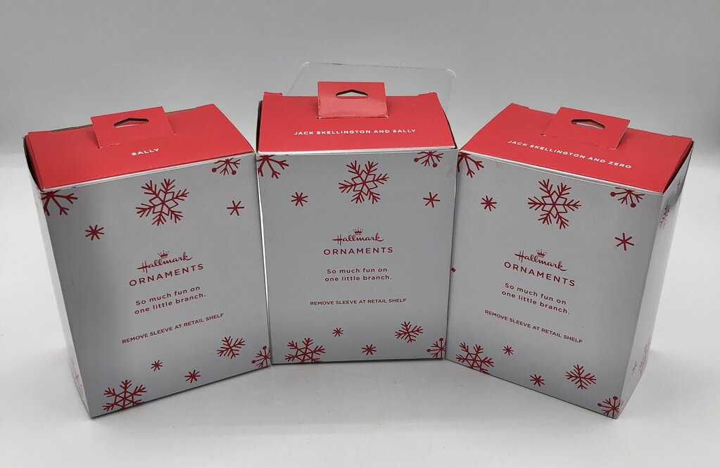 3 Hallmark Tim Burton Jack Skellington Tree Ornaments /b