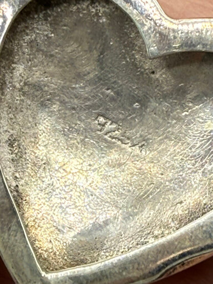 Sterling Silver Box 24” Chain Necklace Marcasite Garnet Heart Locket /ro