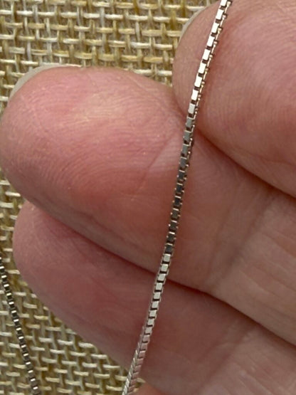 Sterling Silver Box 24” Chain Necklace Marcasite Garnet Heart Locket /ro