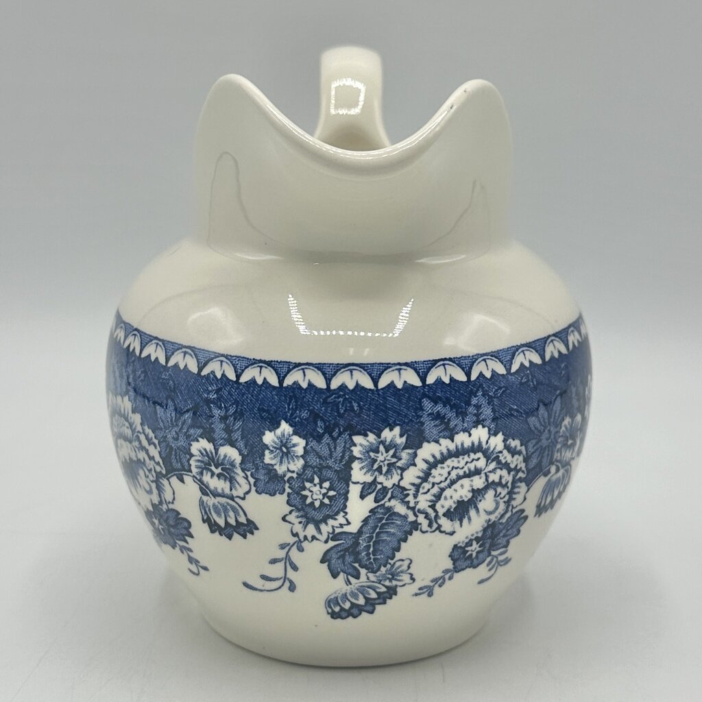 Vintage Masons Ironstone Blue & White 12oz Creamer Made For Crabtree & Evelyn London, England /cb