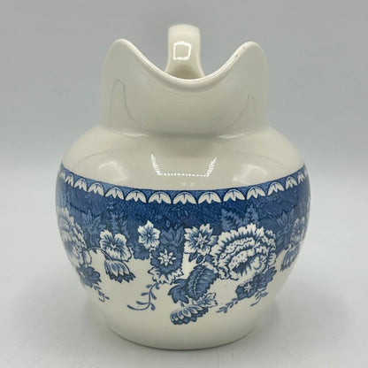 Vintage Masons Ironstone Blue & White 12oz Creamer Made For Crabtree & Evelyn London, England /cb