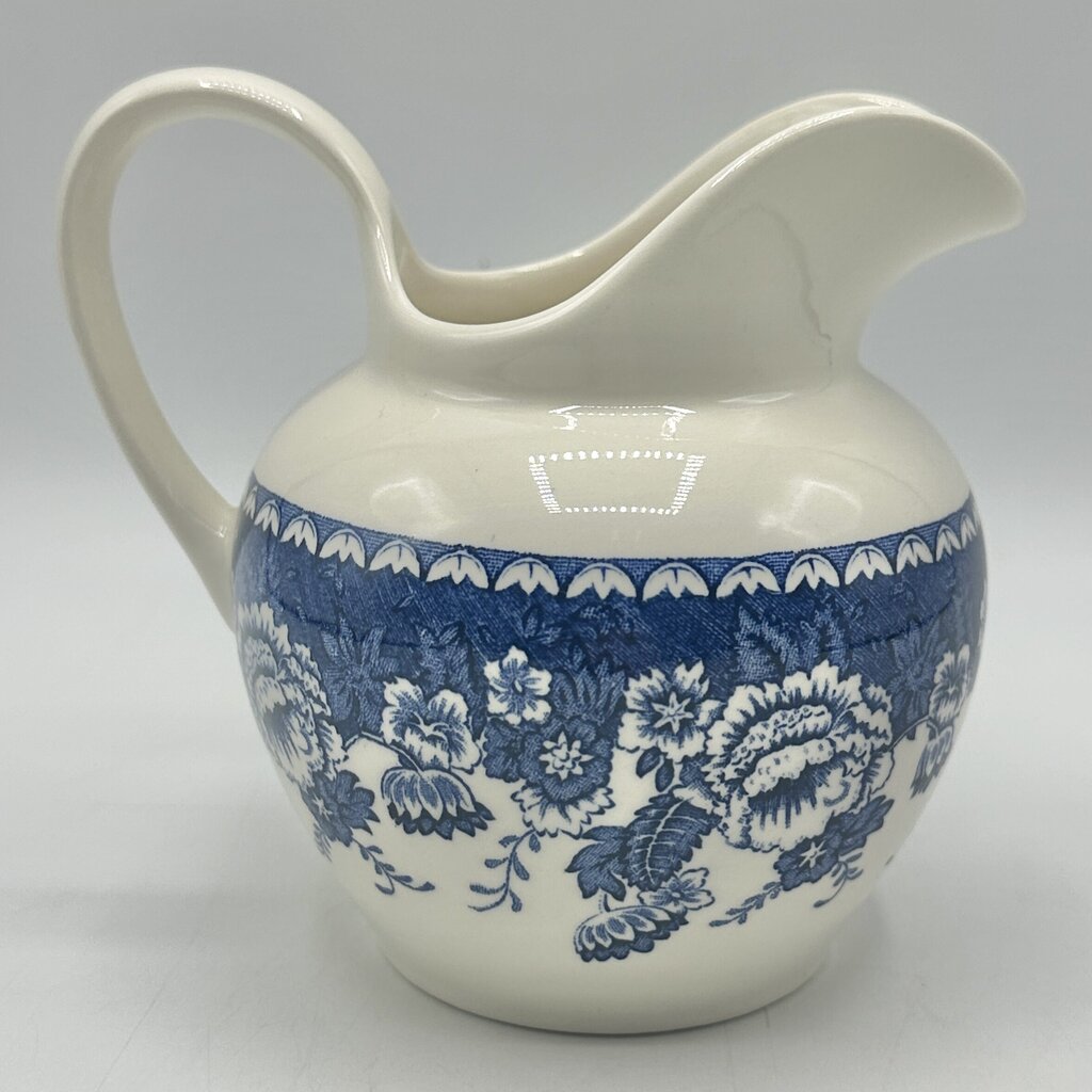 Vintage Masons Ironstone Blue & White 12oz Creamer Made For Crabtree & Evelyn London, England /cb