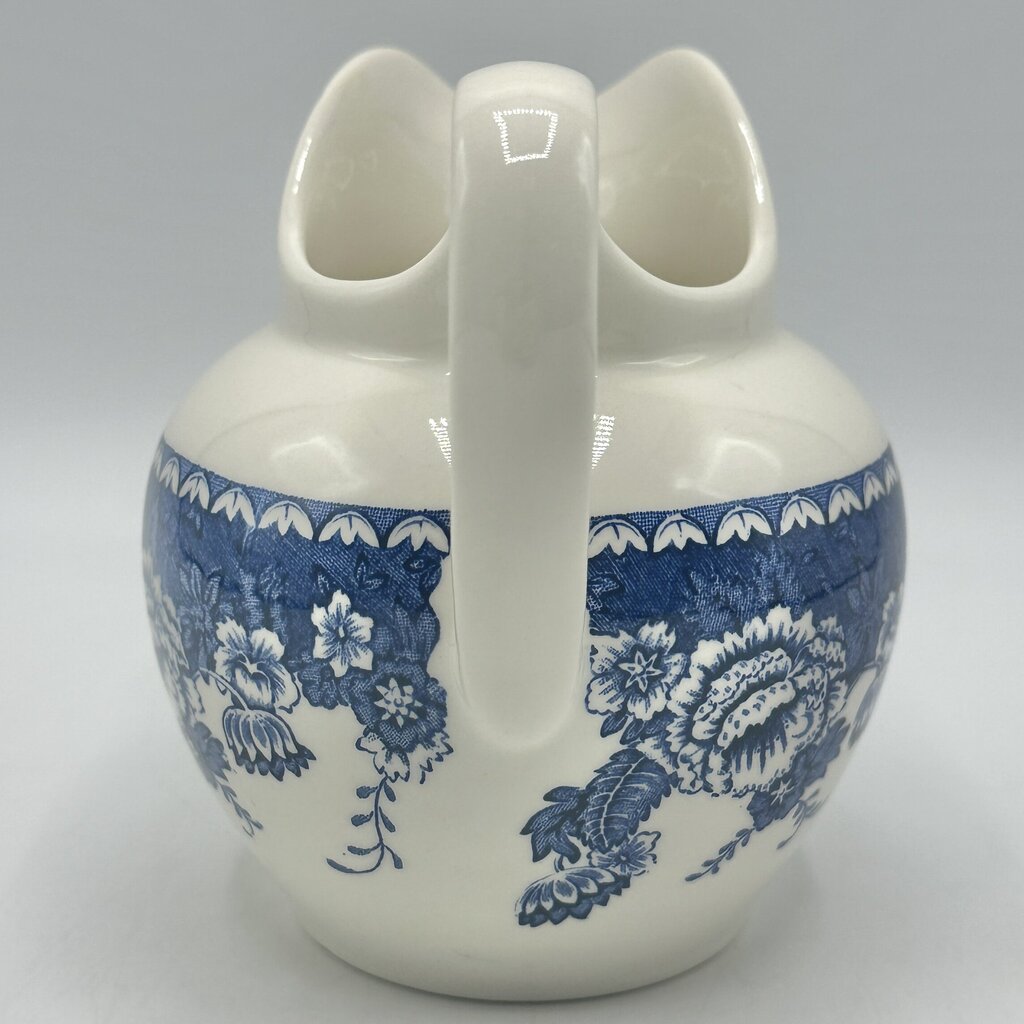 Vintage Masons Ironstone Blue & White 12oz Creamer Made For Crabtree & Evelyn London, England /cb