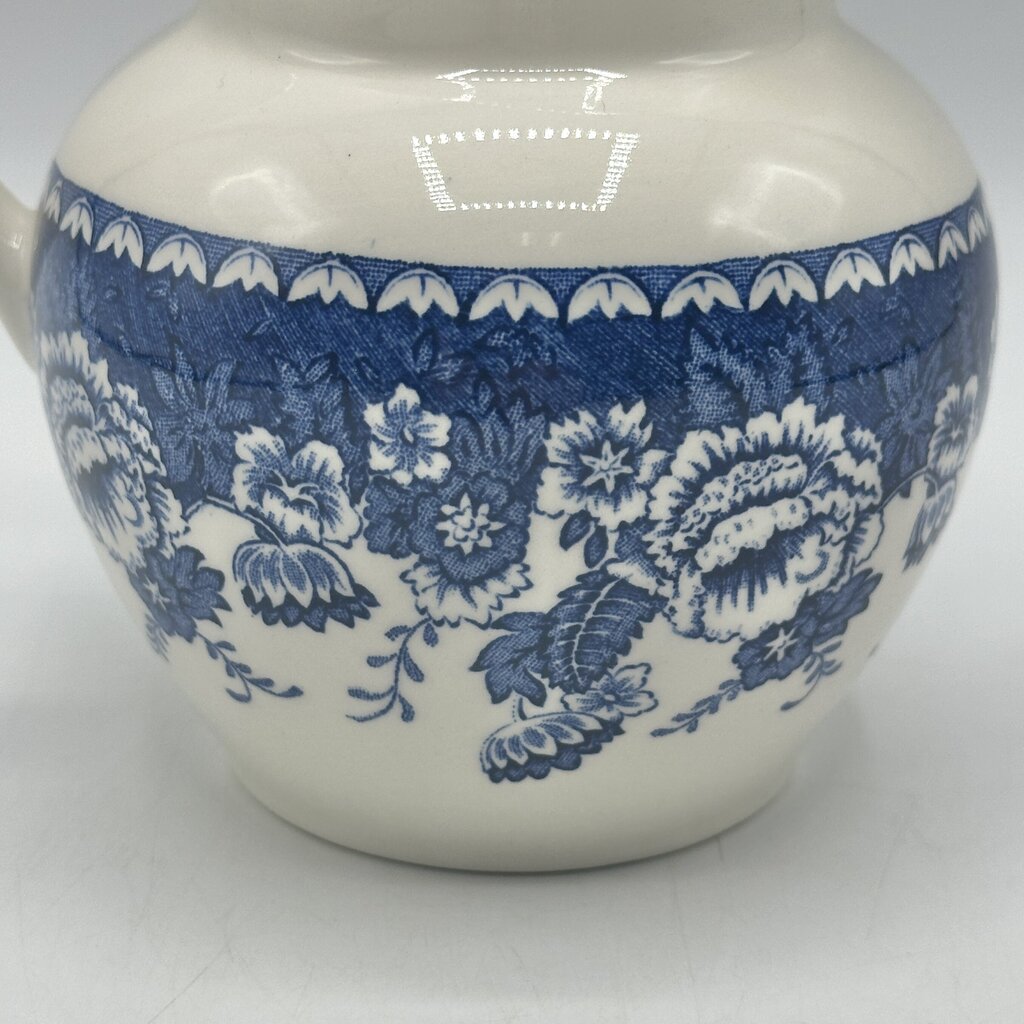 Vintage Masons Ironstone Blue & White 12oz Creamer Made For Crabtree & Evelyn London, England /cb