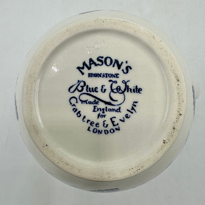 Vintage Masons Ironstone Blue & White 12oz Creamer Made For Crabtree & Evelyn London, England /cb