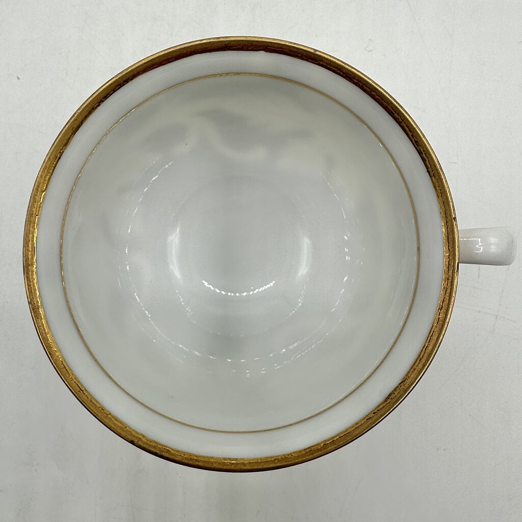 1950s Hand Painted Japanese Gold Leaf Tea Cup & Saucer Set Marked NW-C108