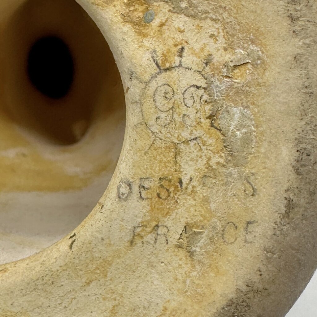 Vintage Gabriel Fourmaintraux Desvres France 3.5” Earthenware Pink Singing Angel /cb