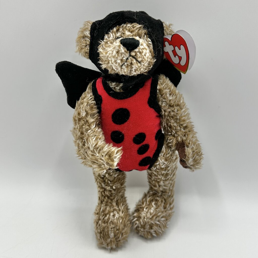Vintage Ty The Attic Treasure Collection Beezee Bee & Bugsy Ladybug 8” Collectible Plush Bears /cb